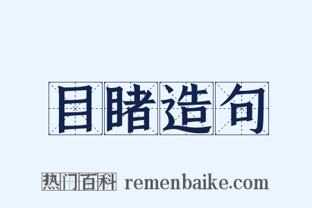 目睹造句是什么意思的图片
